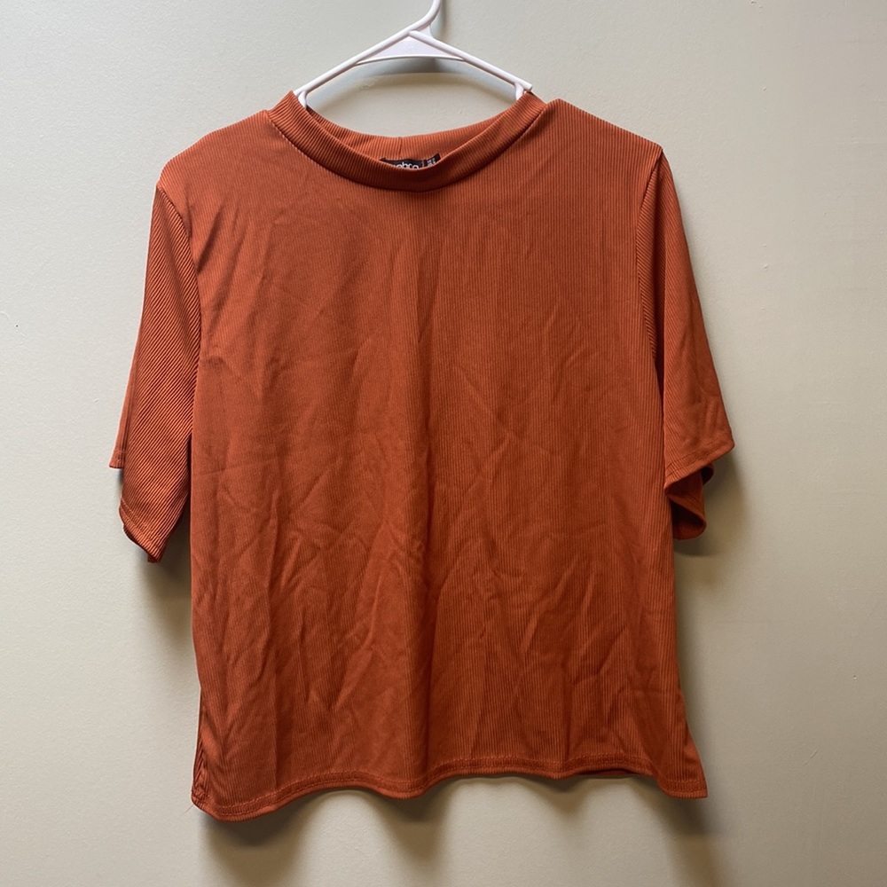 Boohoo Orange Ribbed Set - Picture 2 of 6